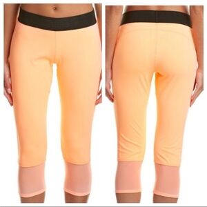 Athleta Derek Lam Peach Mesh Capri Leggings